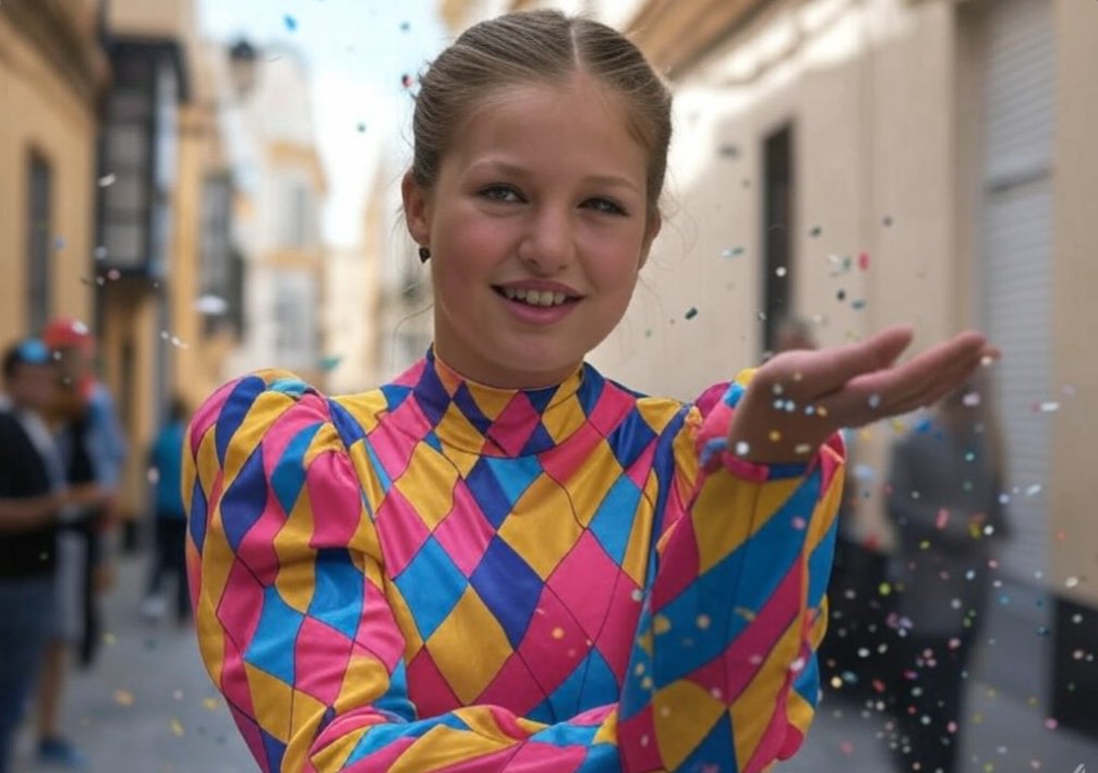 🔴 ÚLTIMA HORA 🔴 
La princesa Leonor ha decidido no subirse al Cano y quedarse en Cádiz. 
Se le ha visto haciendo cositas de Cadi Cadi.
-"Que bastinaso picha!!" - Exclamaba la joven princesa. 
#COAC2025SJ1