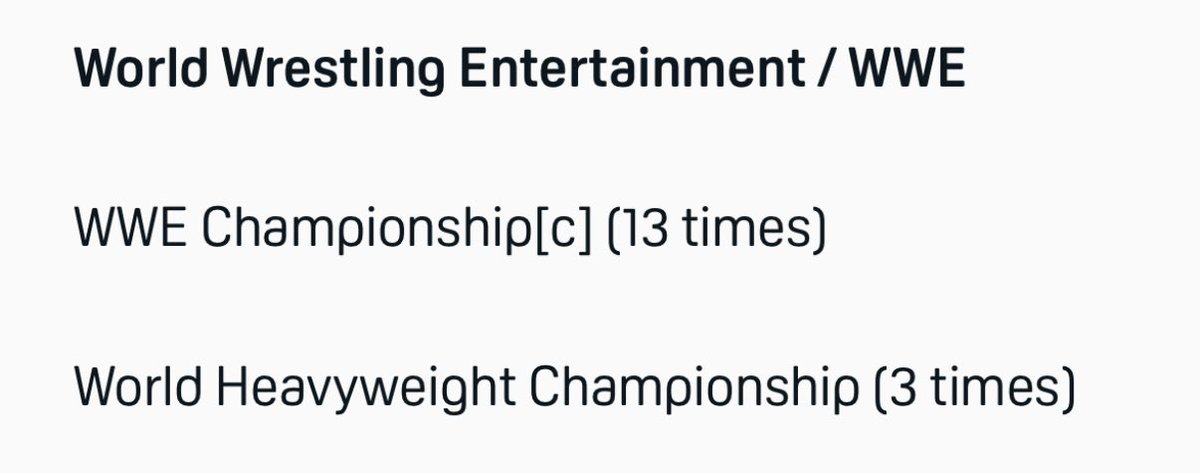 JosephDCrouch's tweet photo. I Need clarification on something @WWE When the brands were split in 02 and they had the #wwechampionship and  the #WHC , ( 2002-2013) isn’t the #wwetitle not considered a #WHC since they had a #worldheavyweightchampionship? @JohnCena would only be a 3 time WHC https://t.co/vCdTmToLVd