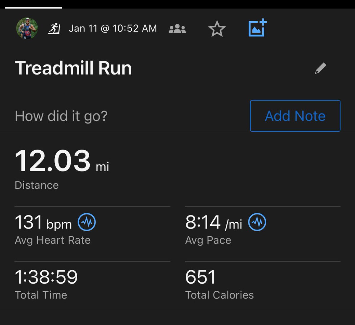 DaMENACE37's tweet photo. Zone 3 pace for 12 miles. Felt good to get the miles in. Lungs felt a little congested. Still recovering. Heart rate was a little jumpy. #Run #RunFluent 🏃🏽‍♂️ https://t.co/udcTW0qoTv