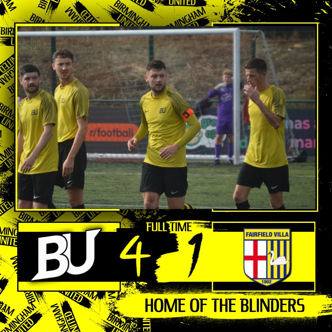 BHAMUTD's tweet image. ⚡️FULL TIME⚡️
Fairfield Villa 1-4 BU
After a very competitive game under the lights we managed to come out on top with a flurry of goals in the second half 🔥
Fair play to both teams for grinding it out in these cold conditions 👏
⚽️⚽️Jahvan
⚽️Connol
⚽️Bailey
#UPTHEBLINDERS…