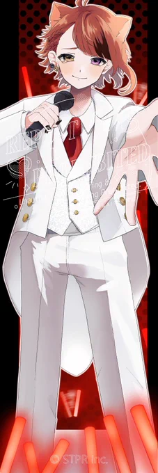 すとぷり公式様の企画にリスナー様からお誘い頂き、会場設置ノボリの莉犬くんイラストを担当させて頂きました!ꪔ̤̮" 