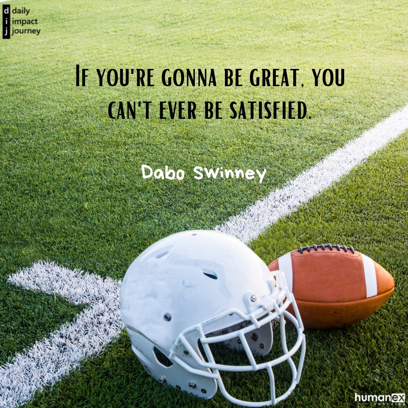Who is someone in your team who embodies the principle of striving for greatness?🏈

#dij #dailyimpactjourney #inspirationalquotes #sports