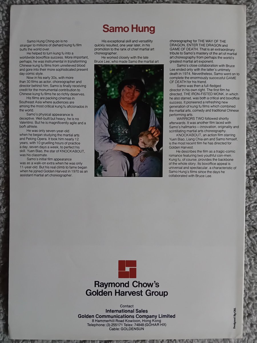 KevinChan478's tweet photo. Knockabout (1979) Export promo flyer.

#Knockabout #TheFearlessMaster #export #flyer #SammoHung #YuenBiao #BryanLeung #LauKarwing https://t.co/jVYSCcPgEq