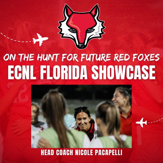 MaristWSoccer's tweet photo. Catch @coachpac1025 at ECNL Florida this weekend searching for some future Red Foxes! #PridePreparationLove #ElevatingExcellence #CompeteToBeElite https://t.co/ymYhgw8J4G