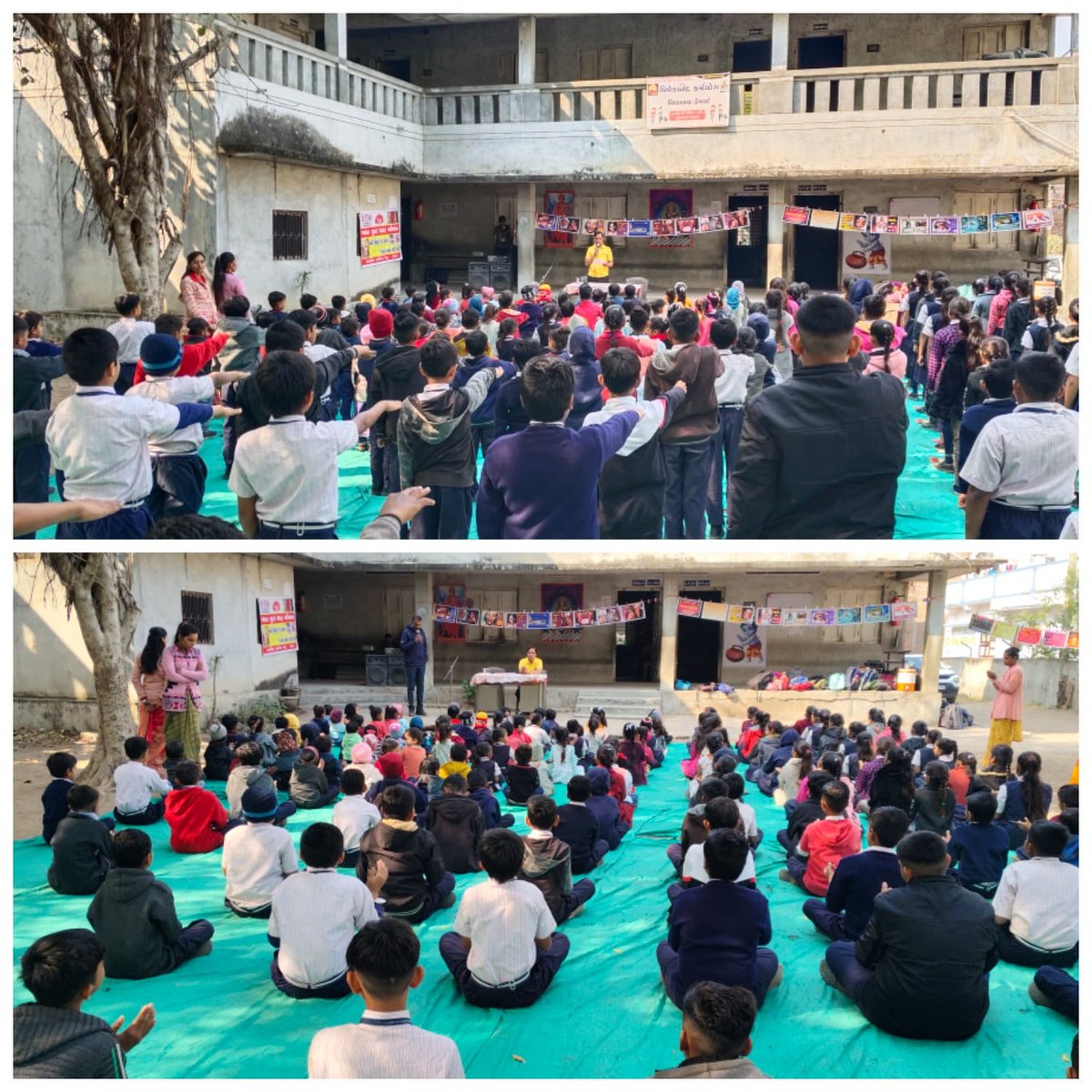 IecArvalli's tweet photo. વિવેકાનંદ કમૅયોગ વિધાલય #ડેમાઈ તેમજ વાંટડા-કાવઠ પ્રાથમિક શાળા ખાતે આરોગ્ય શિબિર યોજવામાં આવી.
જેમાં આરોગ્ય અને પોષણ શિક્ષણ,તંદુરસ્ત જીવનશૈલી,હેન્ડ વોશિંગનું મહત્વ તેમજ વ્યસનમુક્તિ વિશે પ્રદર્શની તેમજ બેનર ધ્વારા વિસ્તૃત માર્ગદર્શન આપવામાં આવ્યું.
#SBCC
#TFY2
#Healtheducation https://t.co/gloRHqitkG