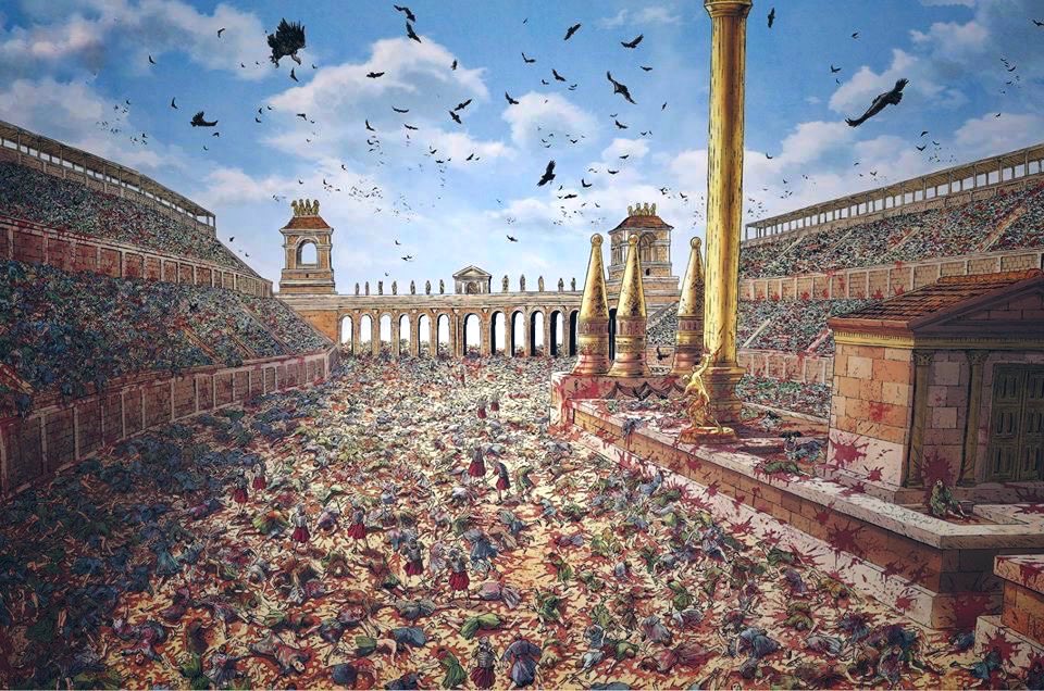 Today in AD 532,

Constantinople erupted into widespread riots which turned into open rebellion against the Emperor Justinian before being savagely put down!

Thirty thousand people died in the Nika Riots… 

[Thread]🧵