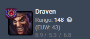 SrRusher46's tweet photo. I am top 43 EUW Draven👑 https://t.co/IRoF0OEBNu