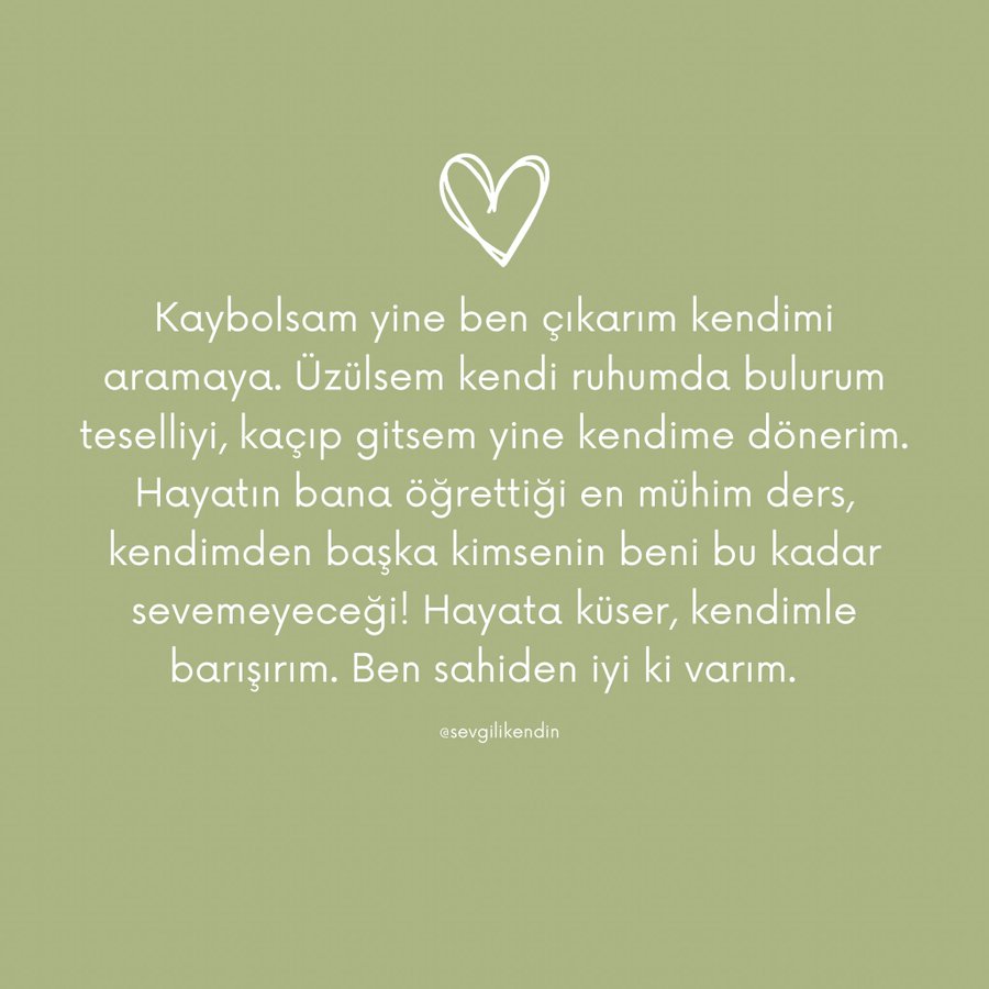 Sevgili kendim, (@sevgilikendin) on Twitter photo 