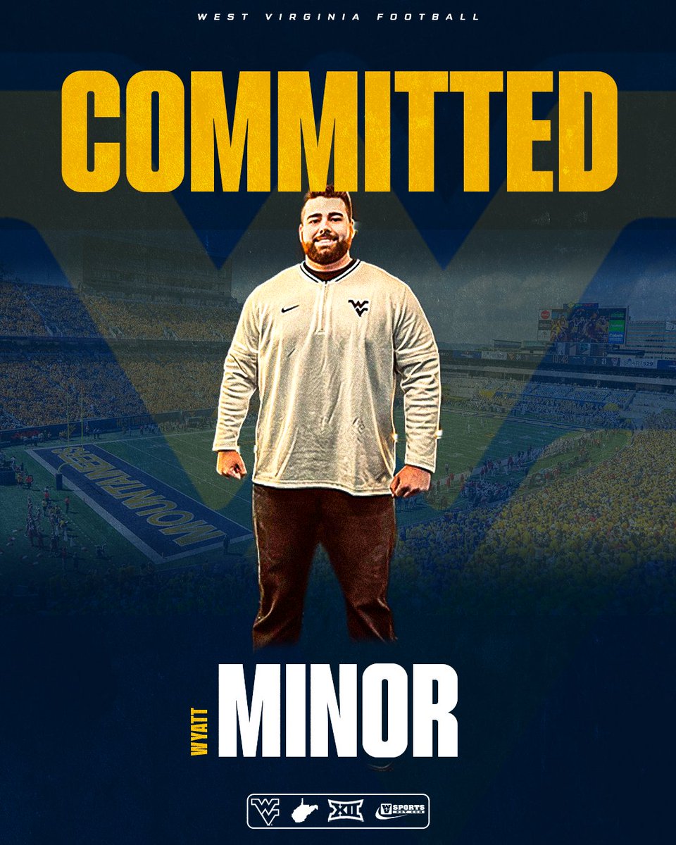Link: gowvu.us/ywe 

Youngstown State and in-state native Wyatt Minor has picked #WVU.   #HailWV