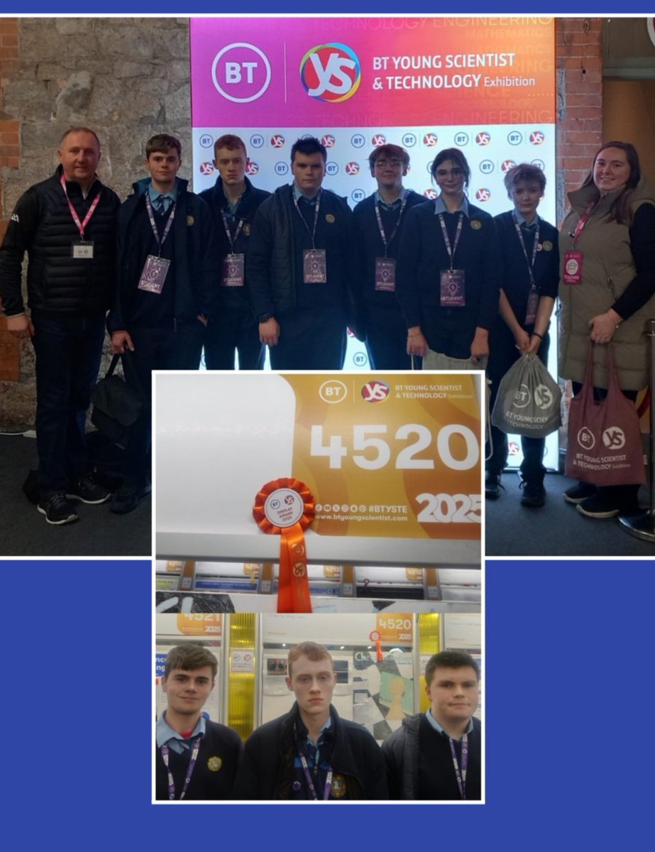 Inver College (@invercollege) on Twitter photo <a href="/InverCollege/">Inver College</a> <a href="/CavMonETB/">Cavan and Monaghan Education and Training Board</a> students, their teacher, Ms Beirne and our SNA, Kieran have enjoyed this year’s <a href="/BTYSTE/">BT Young Scientist</a>
It has been a wonderful experience!
Liam, Calvin and Jack have secured a ribbon for the high standard of their display 👏
Well done to everyone. <a href="/InverCollege/">Inver College</a> <a href="/CavMonETB/">Cavan and Monaghan Education and Training Board</a> students, their teacher, Ms Beirne and our SNA, Kieran have enjoyed this year’s <a href="/BTYSTE/">BT Young Scientist</a>
It has been a wonderful experience!
Liam, Calvin and Jack have secured a ribbon for the high standard of their display 👏
Well done to everyone.