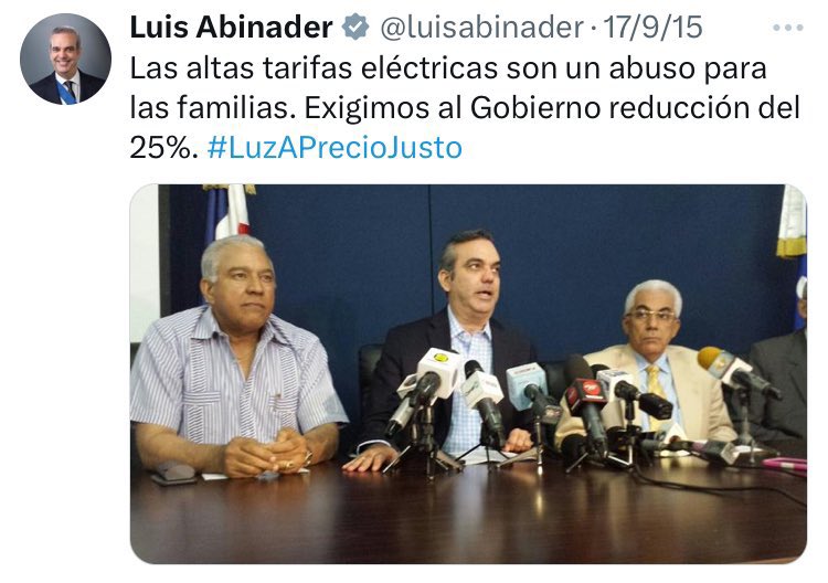 Extraño al <a href="/luisabinader/">Luis Abinader</a> del 2015😭😭😭😭😭😭😭😭😭😭😭😭