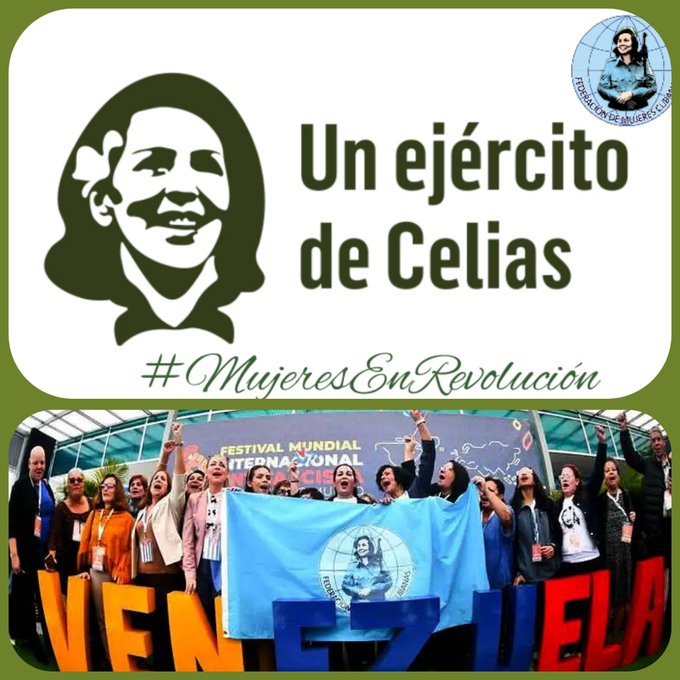 Para defender la Revolución Cubana, cualquier espacio es ideal para #MujeresEnRevolución. #EjércitoDeCelias 
<a href="/TeresaBoue/">@SecGFMC</a>
<a href="/DiazCanelB/">Miguel Díaz-Canel Bermúdez</a>