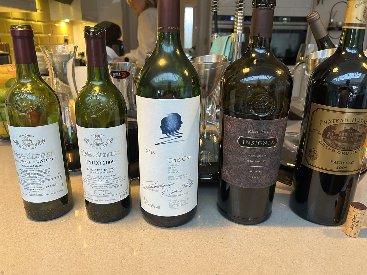 geeivers's tweet image. Todays line up #unico @OpusOneWinery   #insignia #batailley