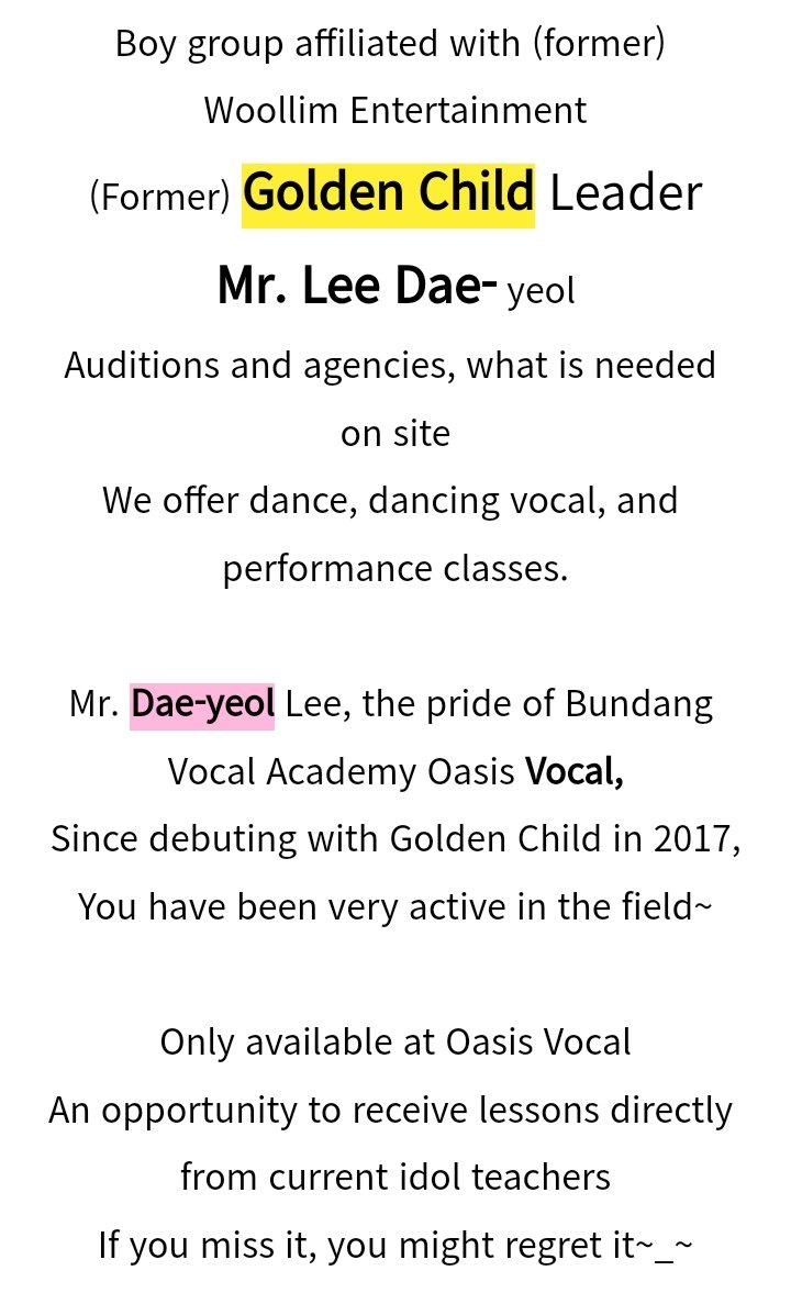 joochstar's tweet photo. Oh... I guess daeyeol finally found his second dream! He will continue as teacher at kpop academy named Oasis Academy🥺 I hope you will did a great job, Daeyeol 선생님!!!

#골든차일드 #이대열 #Daeyeol https://t.co/4FhAc0oUwB