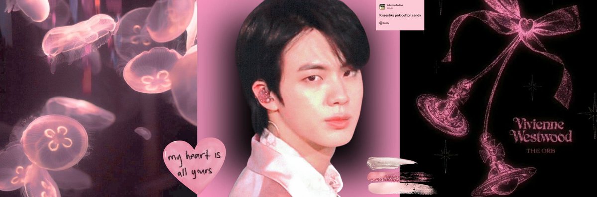 diariesofmoon's tweet photo. Pretty pink Jin header 🪼⋆°.🩷˚⋆.ೃ࿔*:･ https://t.co/1lVgFso8iJ