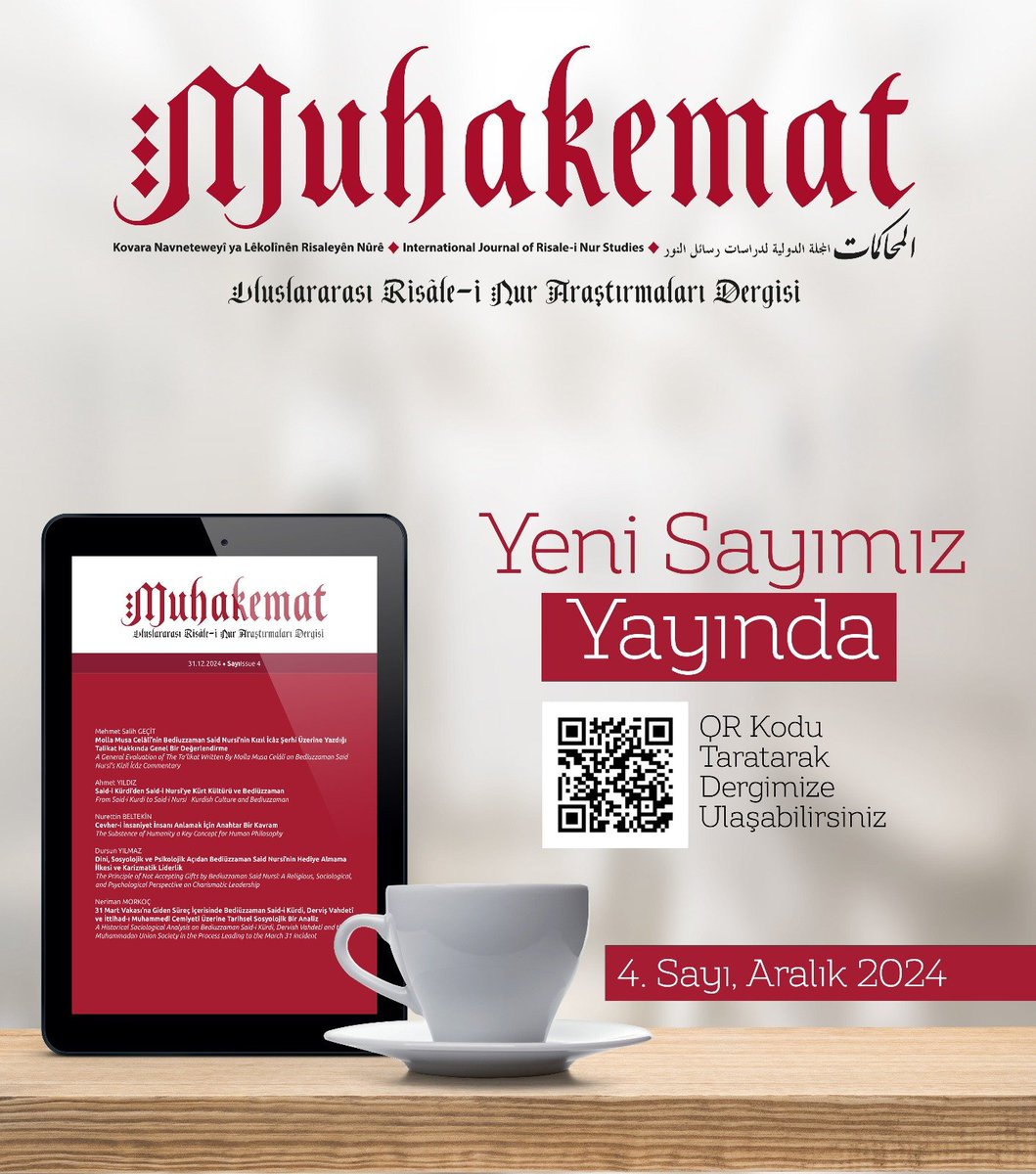sadiktanrikulu's tweet photo. Risale-i Nur ithal bir düşünce değildir. Ne eski çağların derinliklerinden bu güne uyarlanmaya çalışılan ve ne de başka sosyokültürel çevrelerden ithal edilen bir eser değildir. Tarihte patinaj yapmaz, başka coğrafyaların mahalli meselelerinde boğulmaz. Problemleri ve çözümleriyle bu çağın içinden hareket eden, bu ülkenin bağrından çıkan, tüm dünyaya hitap eden evrensel bir dil ve perspektif sahibi yerli ve orijinal bir fikir külliyatıdır. Maalesef -muhtelif sebeplerle- akademik çevrelere gerektiği gibi gösterilebilmiş değildir. Bu noktada misyon icra çabası içinde olan akademik dergilerden biri:
https://t.co/hQ66X76cGT