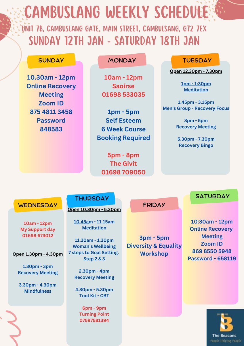 Next week at the Beacons