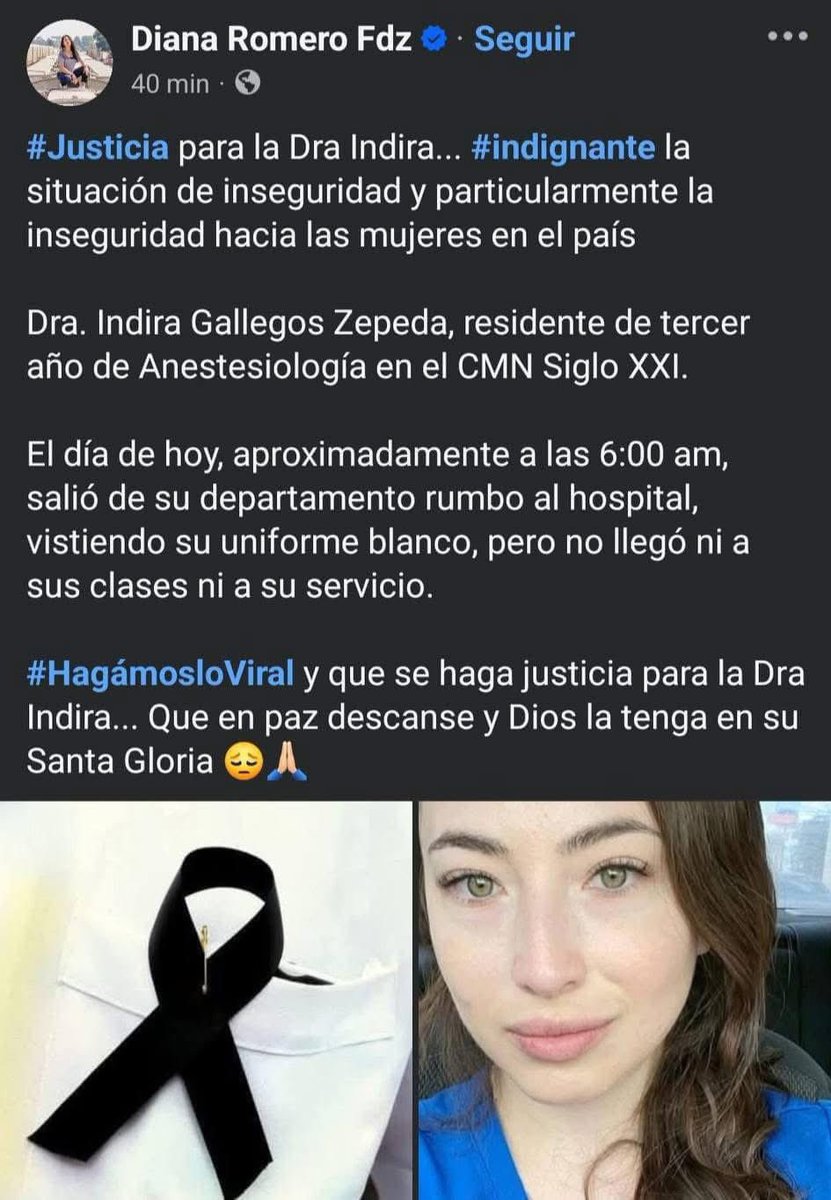 MariaTiradom's tweet photo. @MrDoctorOficial @MrDoctorOficial ojalá puedas voltear a ver el caso de la Dra Indira gallegos zepeda R3 de anestesiólogia, #justiciaparadraindira https://t.co/znPupPNEbf