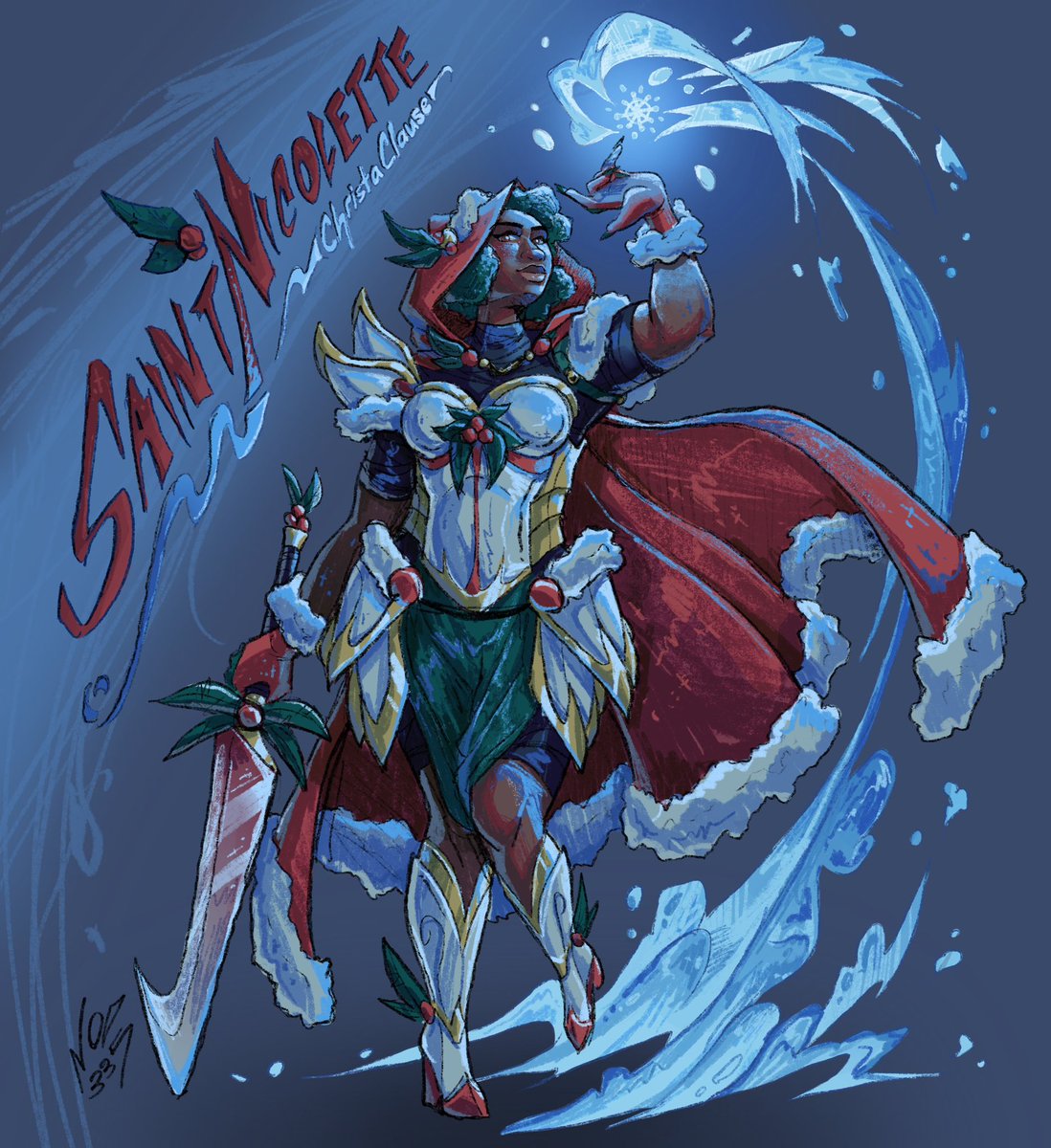 ** RIPTIDE ONESHOT SPOILERS ** 
-
-
-
-
-
My Saint Nicolette design!! I kinda forgot how she was described canonically ngl 
-
#art #fanart #digitalart #illustration #jrwi #jrwifanart #jrwishow #jrwiriptide