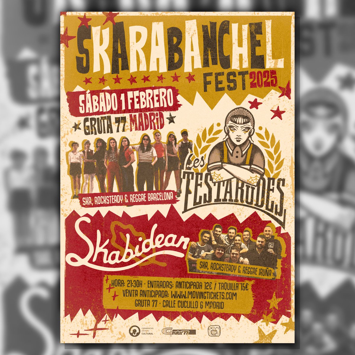 gruta77madrid's tweet photo. jugos gástricos: prepárense
* @lestestarudes @SkabideanTaldea #SKARABANCHELFEST
@TotemManagement
*#TheRumjacks @grade2iow
@HFMNCREW
* @TheRealHME
@elmico_es
+ información: https://t.co/xt2Bl1cKv9 https://t.co/2h0CiOd0j7
