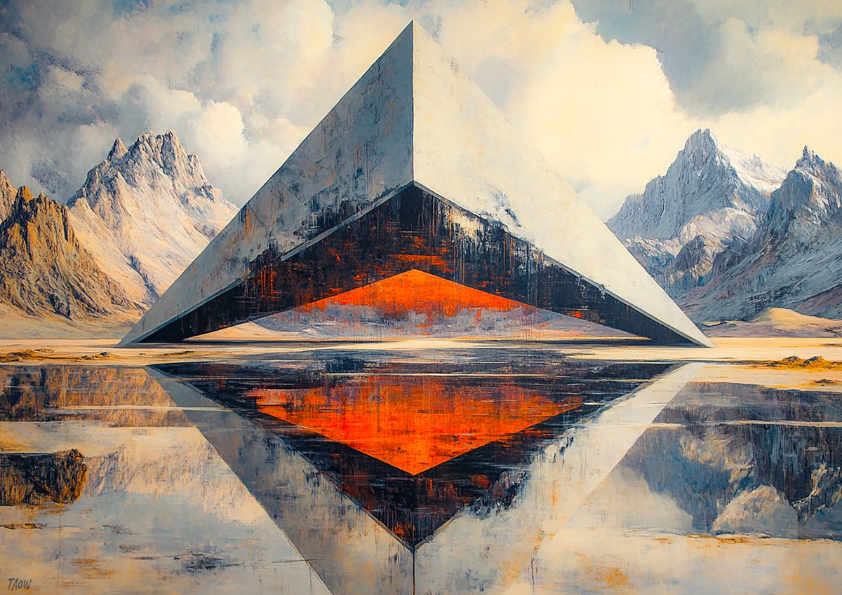 Duncan Crombie (@theartofweb) on Twitter photo <a href="/muriellondon/">Muriel Lherm</a> <a href="/RainbowMosho/">Rainbow Mosho NFTNYC | MoonMars | United Nations</a> Symmetry
"A three-dimensional upside-down triangle dominates a dystopian landscape" #midjourney <a href="/muriellondon/">Muriel Lherm</a> <a href="/RainbowMosho/">Rainbow Mosho NFTNYC | MoonMars | United Nations</a> Symmetry
"A three-dimensional upside-down triangle dominates a dystopian landscape" #midjourney
