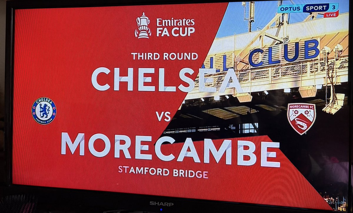 VickyyyyT's tweet photo. C’mon Morecambe!! #Facup #ChelseaVMorecambe https://t.co/tzT0JSyK1r