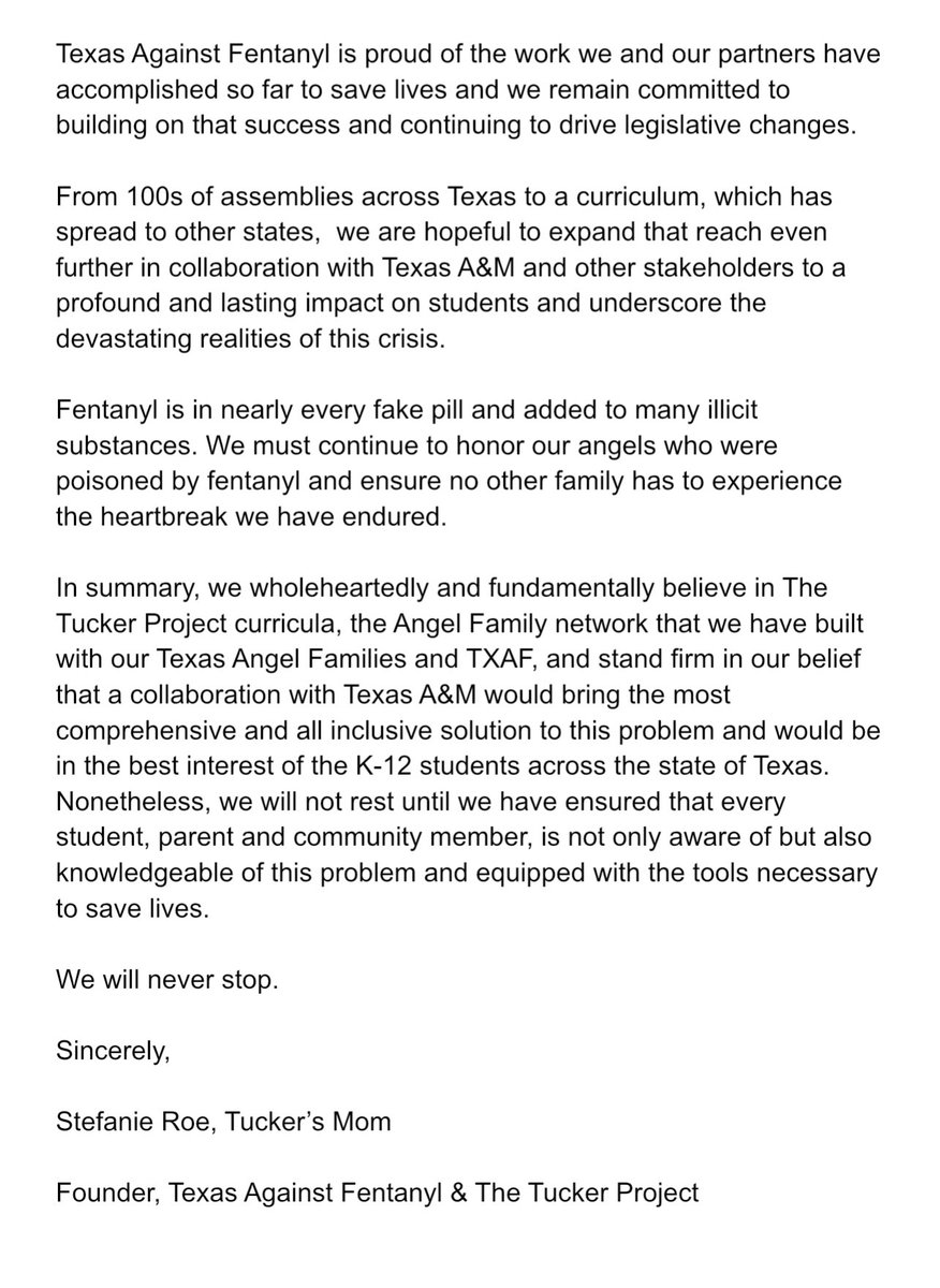 TEXAS AGAINST FENTANYL • TXAF (@txafawareness) on Twitter photo In response to the press release from the OAFC regarding the 25 Million dollar grant awarded to A&M. <a href="/KXAN_News/">KXAN News</a> <a href="/waltmac/">Walt Maciborski</a> <a href="/willdupreetv/">Will DuPree</a> <a href="/KoskionFOX7/">rudy koski</a> <a href="/statesman/">Austin Statesman</a> <a href="/fox7austin/">FOX 7 Austin</a> <a href="/FoxNews/">Fox News</a> <a href="/fordsandersTV/">Ford Sanders</a> <a href="/tplohetski/">Tony Plohetski</a> <a href="/GovAbbott/">Greg Abbott</a> <a href="/KVUE/">KVUE News</a> <a href="/JenniL_KVUE/">Jenni Lee</a> In response to the press release from the OAFC regarding the 25 Million dollar grant awarded to A&M. <a href="/KXAN_News/">KXAN News</a> <a href="/waltmac/">Walt Maciborski</a> <a href="/willdupreetv/">Will DuPree</a> <a href="/KoskionFOX7/">rudy koski</a> <a href="/statesman/">Austin Statesman</a> <a href="/fox7austin/">FOX 7 Austin</a> <a href="/FoxNews/">Fox News</a> <a href="/fordsandersTV/">Ford Sanders</a> <a href="/tplohetski/">Tony Plohetski</a> <a href="/GovAbbott/">Greg Abbott</a> <a href="/KVUE/">KVUE News</a> <a href="/JenniL_KVUE/">Jenni Lee</a>