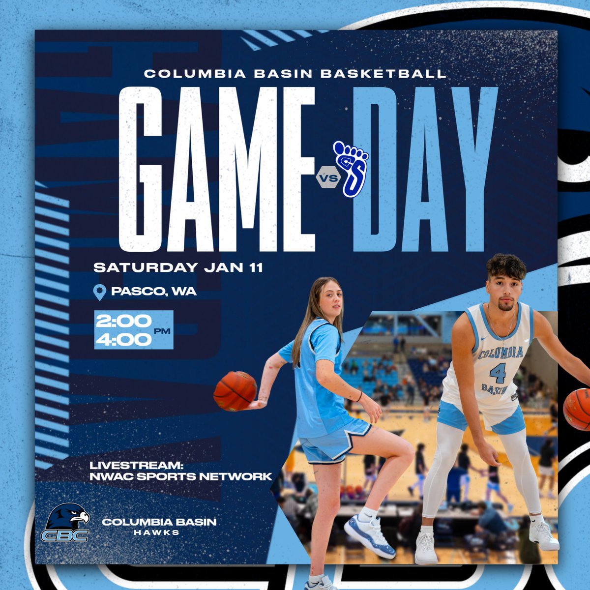 CBCAthletics's tweet image. Hawks host Spokane in a big East clash! Women at 2pm, Men at 4pm! #allin #cbchoops #letssoar