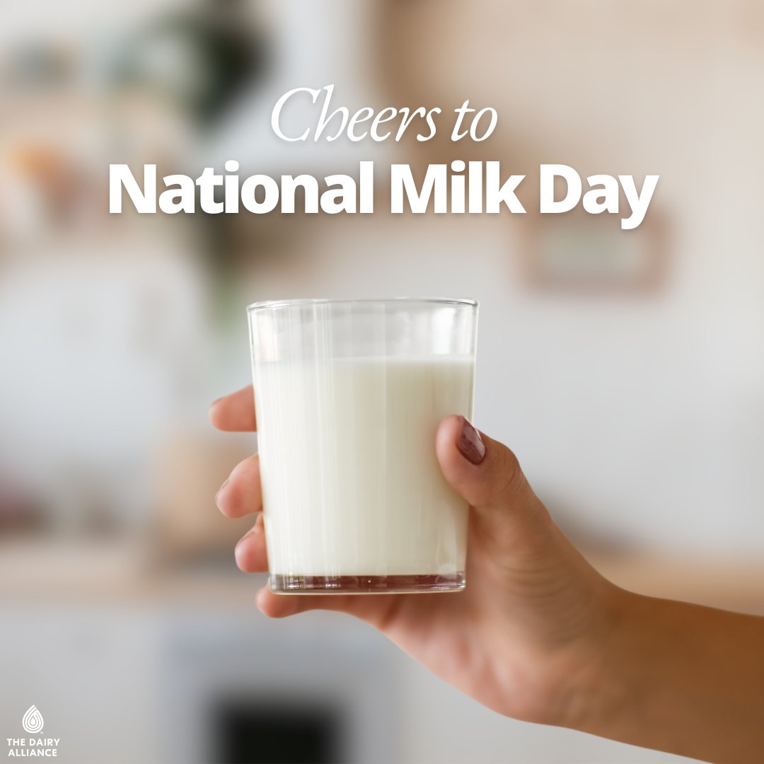 dairy_alliance's tweet photo. Raise a glass with us in celebration of National Milk Day!🥛 Join us in celebrating by snapping a picture with your favorite milk moment, tag us (@dairy_alliance), and use the hashtag #RealMilkStartsHere.

#nationalmilkday https://t.co/L1VZoPzlqP
