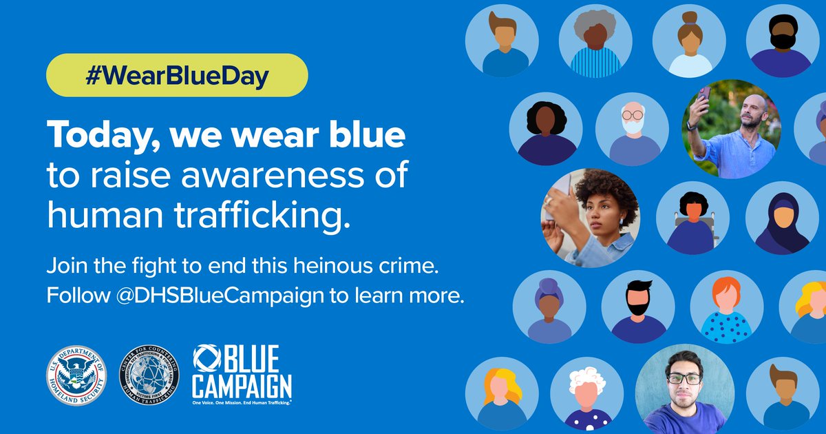 ARCHIVED: Jen Easterly (@cisajen) on Twitter photo On #WearBlueDay💙myself and the rest of the <a href="/CISAgov/">Cybersecurity and Infrastructure Security Agency</a> team stands with <a href="/DHSBlueCampaign/">DHS Blue Campaign</a> to raise awareness about human trafficking, support survivors, and work to prevent exploitation. Learn more: go.dhs.gov/ZSX On #WearBlueDay💙myself and the rest of the <a href="/CISAgov/">Cybersecurity and Infrastructure Security Agency</a> team stands with <a href="/DHSBlueCampaign/">DHS Blue Campaign</a> to raise awareness about human trafficking, support survivors, and work to prevent exploitation. Learn more: go.dhs.gov/ZSX