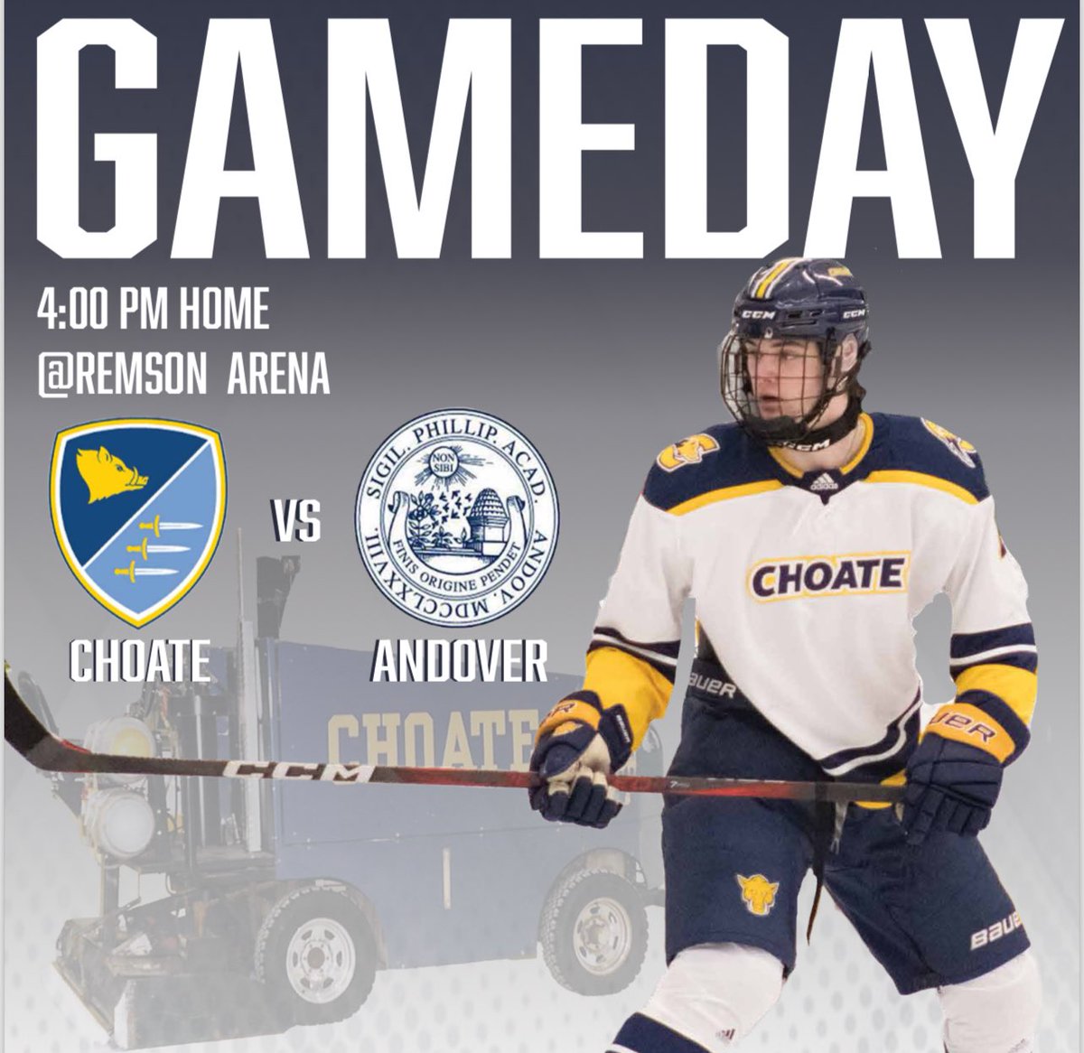 Starting off 2025 with a home tilt against Andover. Puck drop is at 4PM #WildBoarNation