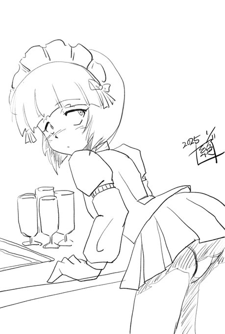 #週末ガルパンお絵描き120分一本勝負#週末ガルパンお絵描き120分一本勝負20250111お題「砲手」という事で砲手といえば…カトラスさん!もうすぐ誕生日でもありますしねー5話でも活躍みたいですわー!なんて思っていたらくるーり じっと…やべぇナニか気付かれたか…?!何も悪い事してないよ?! 