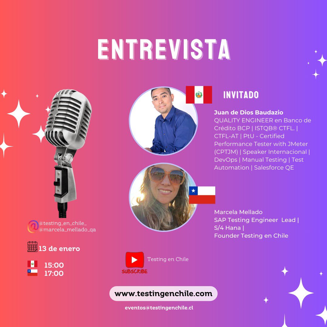 🔔 **No te pierdas esta entrevista imperdible** 🔔  

🎙️ Invitado Especial: 
Juan de Dios Baudazio, destacado profesional de Testing desde Perú, compartirá su experiencia y perspectivas sobre los desafíos y avances en la industria del Testing.  youtube.com/watch?v=4Ccam6…