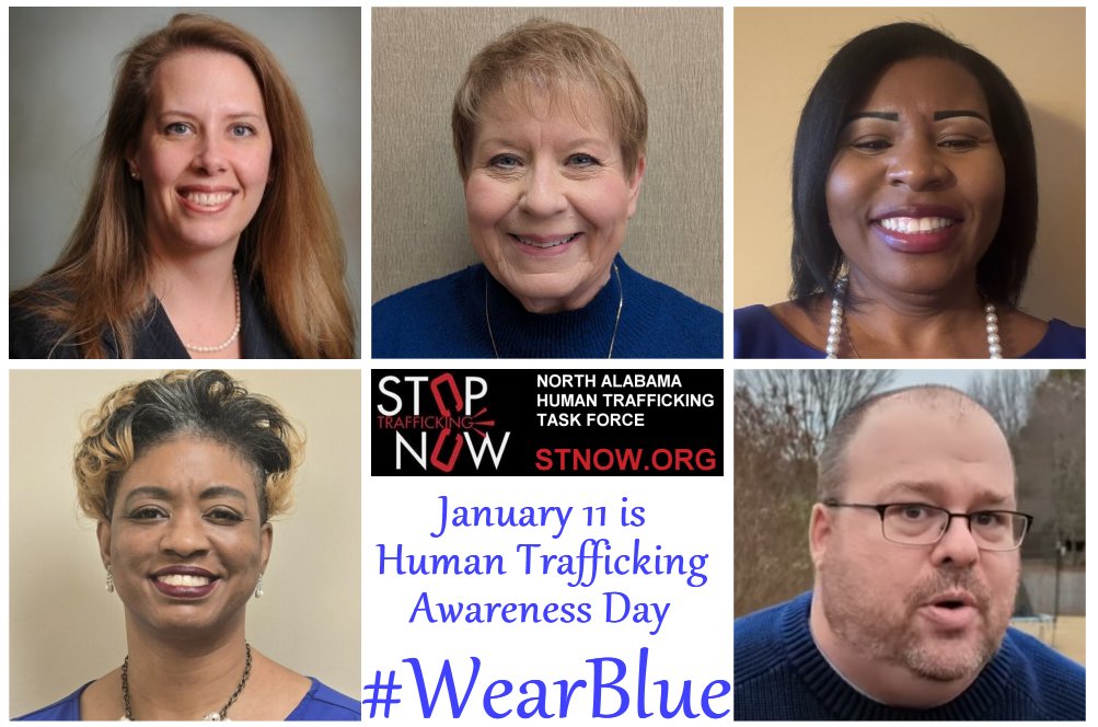 The board of the North Alabama Human Trafficking Task Force recognizes #HumanTraffickingAwarenessDay. #WearBlue #WearBlueDay