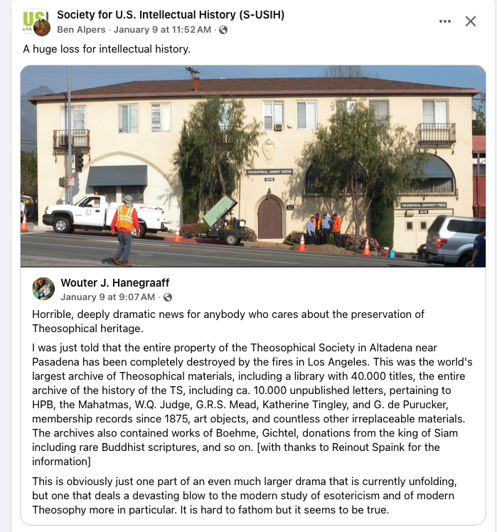 when I've talked about the digital dark ages, I foolishly hadn't considered the destruction of very physical archives due to climate change but...it's definitely part of the same process.