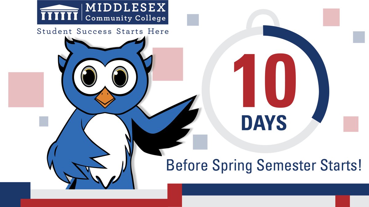 The countdown is ON! Classes are just 10 days away. What are you most looking forward to this semester? Register now for MCC's Spring 2025 semester: middlesex.edu/registration/i…