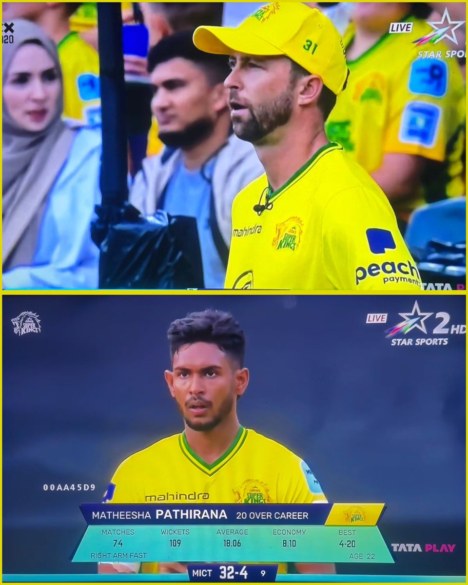 JunaidKhanation's tweet photo. Chennai Super Kings Players Devon Conway &amp; Matheesha Pathirana Donning The Joburg Super Kings Jersey For The First Time 💛 https://t.co/kdTjnOhQPm