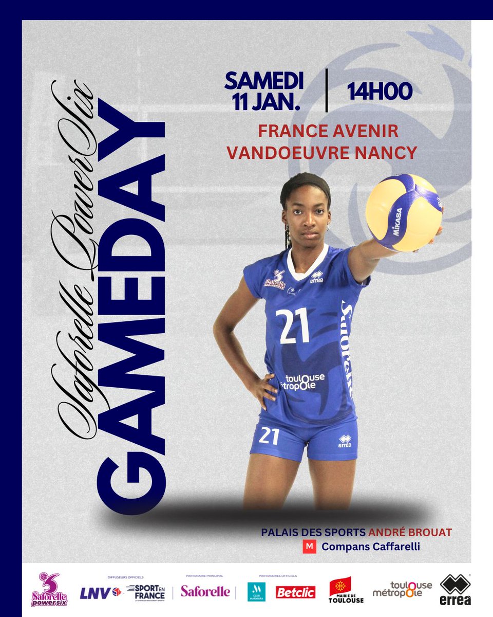 PFFVolley's tweet photo. 📅 JOUR DE MATCH 🏐

Le Pôle France reçoit les Lorraines pour la 16ème journée de la #SP6 

⚡️ @PFFVolley vs @VNVBofficiel 
🕗 14h00     
🎥 En direct sur  #lnvtv

#championnatdefrance #volleyball #volleyfeminin #sport #jourdematch #Toulouse #match https://t.co/jOXgFytuGL