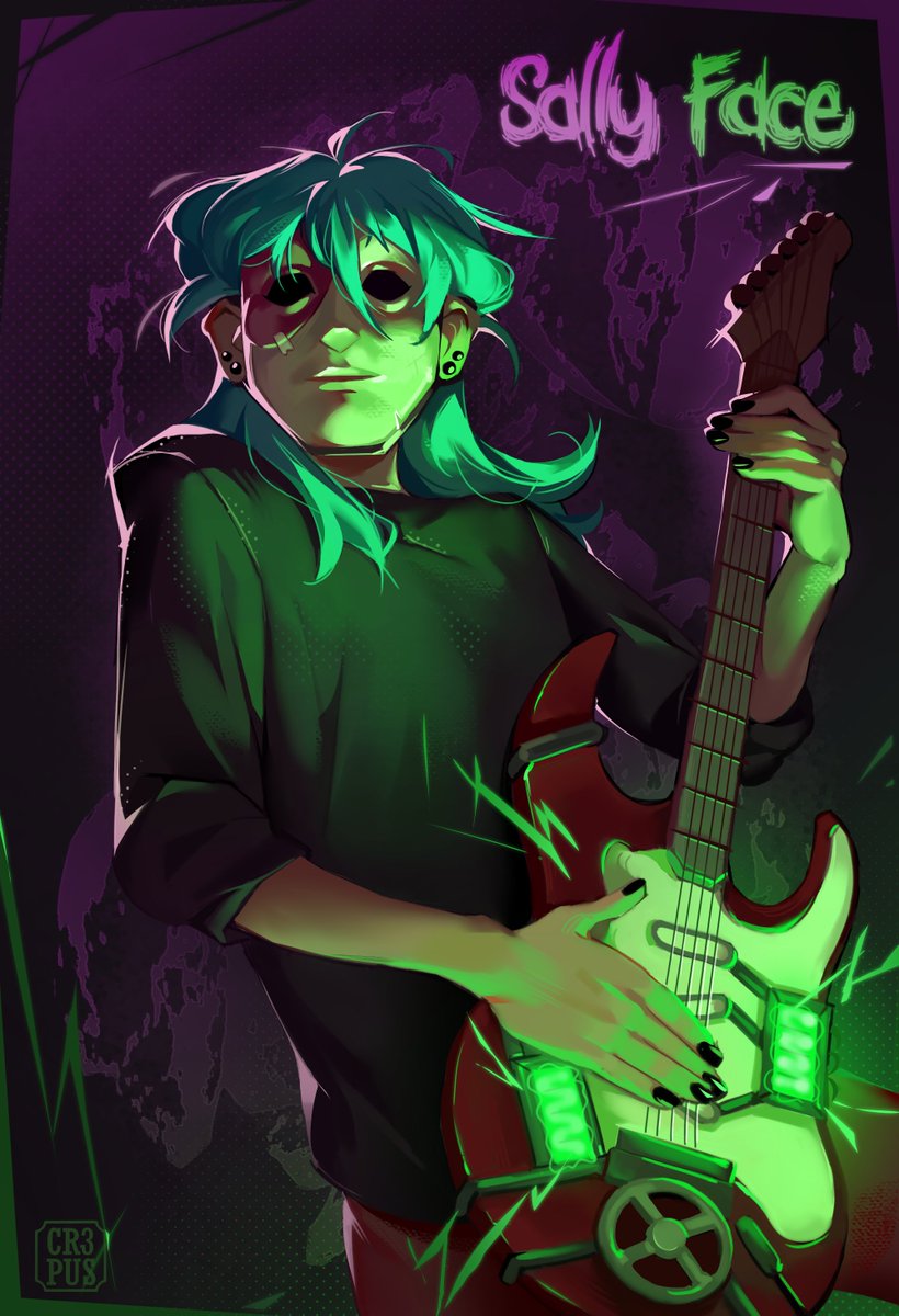 CR3PUS's tweet image. Sally Face 🎸
Used to be obsessed with this game. I literally have a painted Sally mask behind me LMAO
Turns out it stills holds up. It'll forever have a special place in my heart
#art #artist #ArtistOnTwitter #digitalart #illustration #painting #SallyFace #fanart