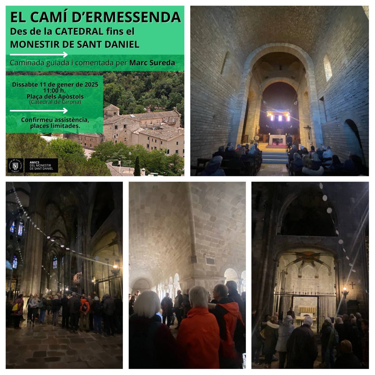 El mestratge de Marc Sureda. La monumentalitat de <a href="/CatedralGirona/">Catedral de Girona</a>. La pau de <a href="/SantDaniel_Gi/">Monestir Sant Daniel</a>.
I una caminada de la mà d'Ermessenda.
Què més es pot demanar a un matí de dissabte?
#AmicsMonestirSantDaniel