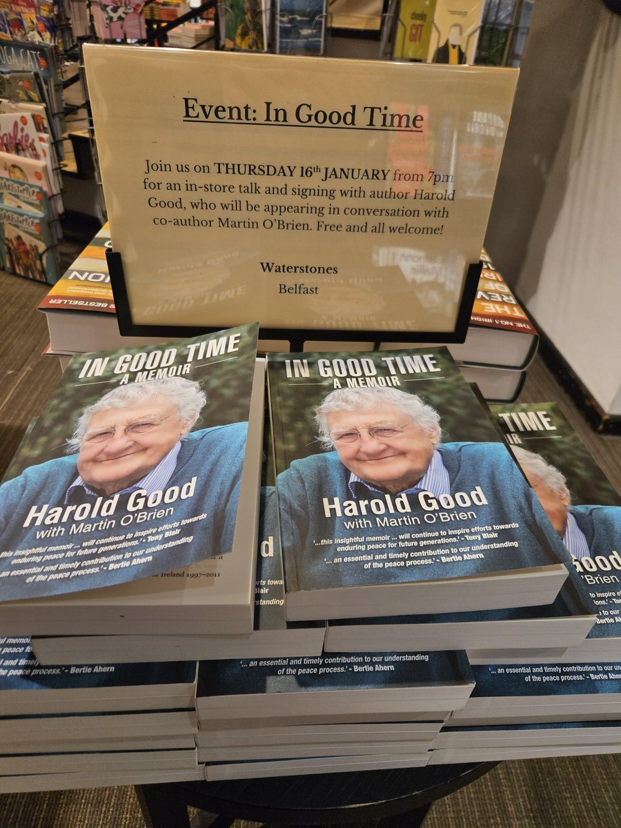 MartinOBrienCom's tweet photo. Rev Harold Good and I & Waterstones @OrpenPress Red Stripe Press greatly looking forward to our Q & A and signing session @wstonesbelfast close to Boots & @thelinenhall on Thursday evening next, January 16th from 7 pm. Admission free. All welcome. #ingoodtime https://t.co/OGh81lzkOa