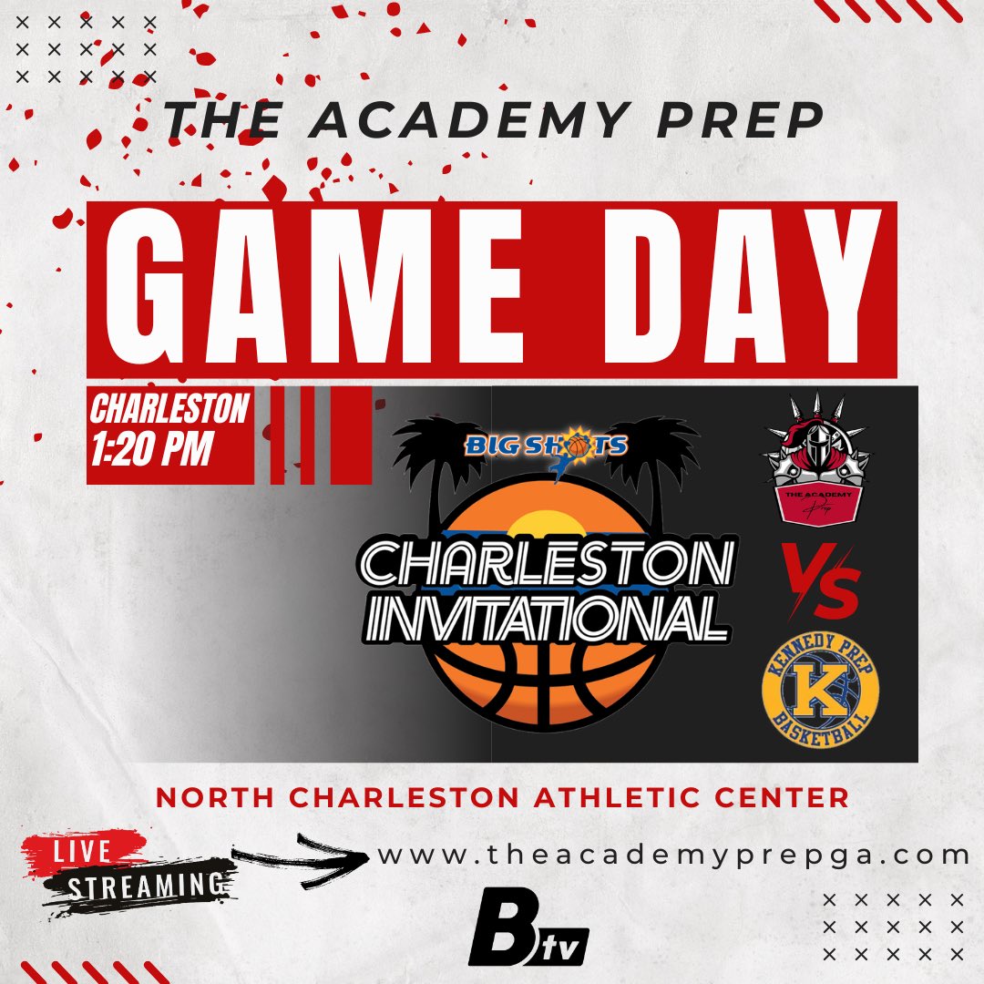 TheAcademyPrep's tweet photo. Time to bounce back. 

Day 2 of the @BigShotsGlobal Charleston Invitational!

🆚 Kennedy Prep
⏰ 1:20 PM EST
📍 North Charleston Athletic Center
📺 @ballertv 

#TheAcademyPrep
#GoDisciples
#FollowUsToGlory
#StrongLeadersBuildingStrongLeaders
#bigshotsnation https://t.co/lpd8F90iZT