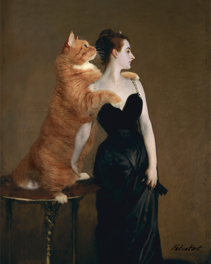 FatCatArtRu's tweet photo. 🖼John Singer Sargent, Madame X and Monsieur Z 😻⁠
Two exquisitely fashionable beings✨ Note how Zarathustra's paw fixes the controversial strape of Madame Pierre Gautreau's dress 🐾

📅 Tomorrow is the birthday of great American painter John Singer Sar… https://t.co/2Z6obd9fAF https://t.co/k2bW0oR0OC