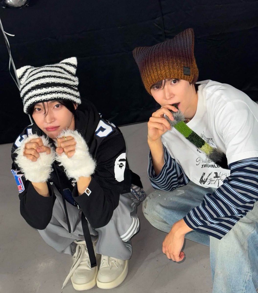 sczxqp's tweet photo. 왼른지켜가면서앉아잇는거감동슨   ..... 
내여자들니즈만족시켜주려고 둘다팔자에도없는고양이비니쓰고 이러고잇는거까지완벽하다 https://t.co/rUNVS24KDZ