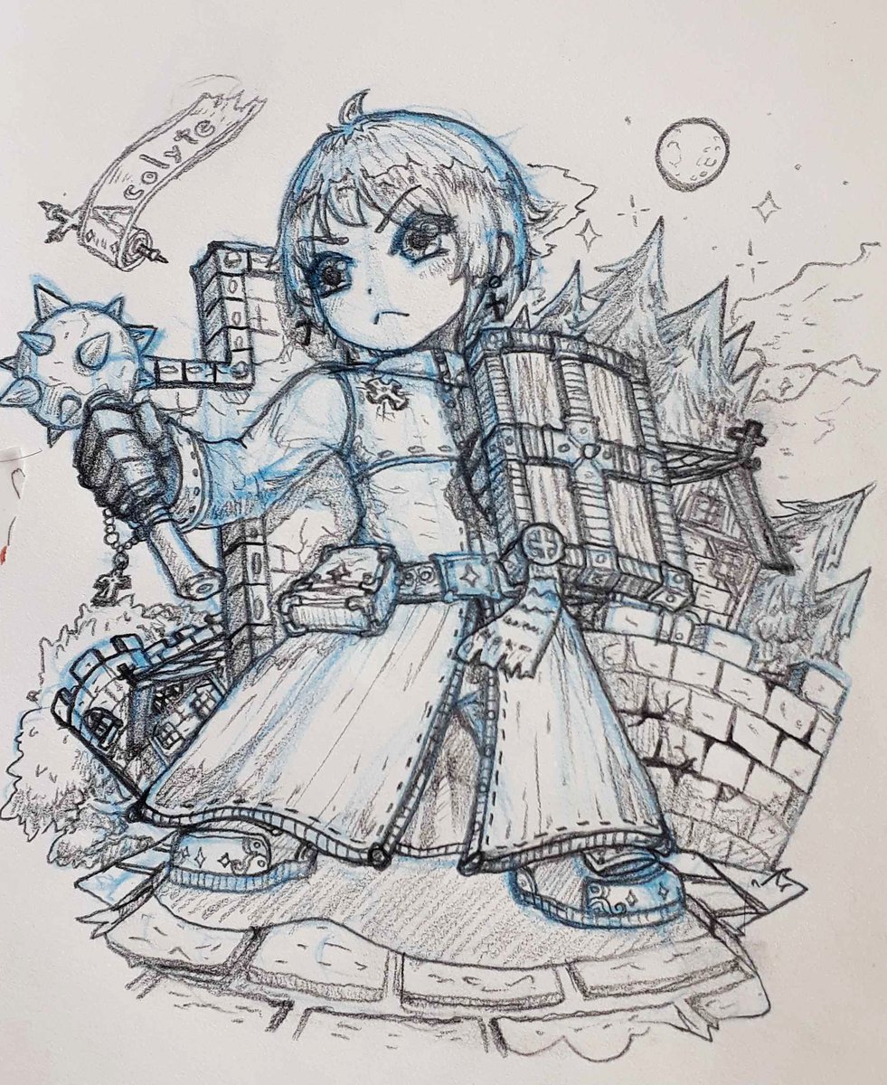 Artistpeixera's tweet photo. I might paint this, i don't know.

My Ragnarok Acolyte. https://t.co/PFFxpgxAW0