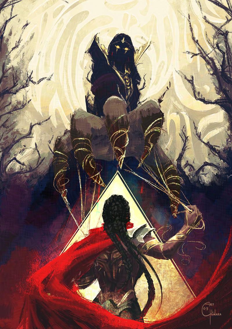 Calamity is always approaching.
--
Noxus Leblanc and Mel illustration from #LeagueofLegends