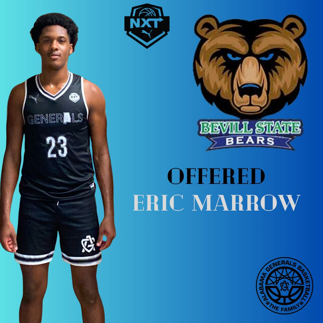 Alabama Generals (@alabamagenerals) on Twitter photo 6’5 W Eric Marrow (<a href="/eric_marrow23/">Eric Marrow</a>) out of Bob Jones HS picked up an offer from Bevill State <a href="/bevillstate/">Bevill State</a> <a href="/b/">b</a>#bears
#thefamily
#attentiontodetails 6’5 W Eric Marrow (<a href="/eric_marrow23/">Eric Marrow</a>) out of Bob Jones HS picked up an offer from Bevill State <a href="/bevillstate/">Bevill State</a> <a href="/b/">b</a>#bears
#thefamily
#attentiontodetails