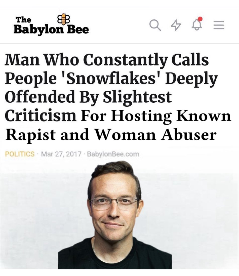 BurtMacklin_FBI's tweet image. Bennys post made me think of this old BabylonBee article with some slight modifications.