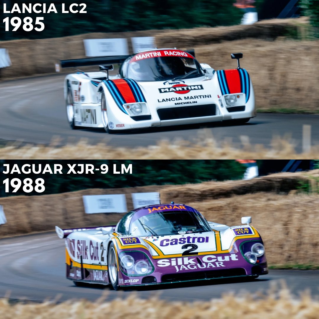Two endurance beauties from the ’80s, the LC2 fitted with a Ferrari V8 and the XJR-9 housing that mighty #Jaguar V12. Both were #LeMans legends of their time, although the #Lancia didn’t take the win at the endurance race, it was a strong contender aside from its reliability
