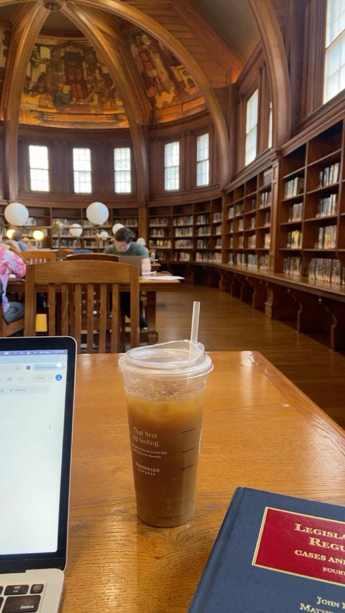 la_elif22's tweet image. Surrounded by knowledge, fueled by coffee, and focused on growth. 📚☕ 

Harvard’s library reminds me why I chose this path – it’s about building something bigger than myself. 

#StudyMode #HarvardLife #studying #exam #law #InvestSmart